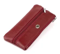 Ключница-кошелек с кармашком женская ST Leather 19352 Бордовая