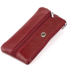 Ключница-кошелек с кармашком женская ST Leather 19352 Бордовая