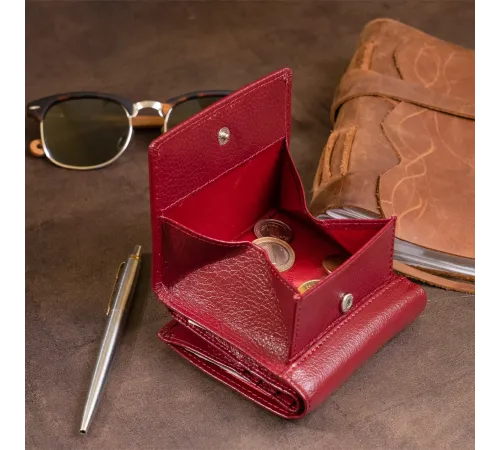 Компактний гаманець жіночий ST Leather 19257 Бордовий