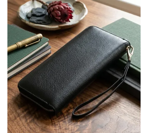 Жіночий шкіряний клатч для карток купюр та документів ST Leather 19292 Чорний