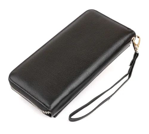 Жіночий шкіряний клатч для карток купюр та документів ST Leather 19292 Чорний