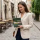 Гаманець на магнітах з клапаном жіночий ST Leather 19240 Зелений