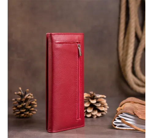 Гаманець на магнітах з клапаном жіночий ST Leather 19244 Бордовий