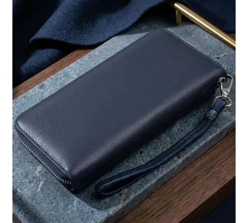 Гаманець універсальний жіночий ST Leather 19296 Темно-синій