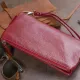 Гаманець-клатч зі шкіри з кишенею для мобільного ST Leather 19311 Бордовий