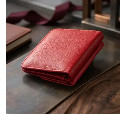 Маленький гаманець на кнопці жіночий ST Leather 19239 Червоний