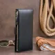 Оригінальний гаманець шкіряний жіночий на хлястику з кнопкою ST Leather 19280 Чорний
