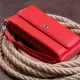 Жіночий шкіряний клатч для карток купюр та телефона ST Leather 19366 Червоний