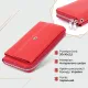 Жіночий шкіряний клатч для карток купюр та телефона ST Leather 19366 Червоний