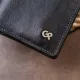 Стильне портмоне-кредитниця комбі в гладкій шкірі GRANDE PELLE 11327 Чорне