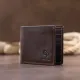 Тонке горизонтальне портмоне Cardi без застібки в матовій шкірі GRANDE PELLE 11310 Коричневе
