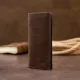 Вертикальний гаманець матовий на магнітній кнопці GRANDE PELLE 11314 Шоколадний
