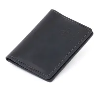 Візитниця з обкладинкою для ID-паспорта з натуральної шкіри GRANDE PELLE 11290 Чорна
