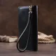 Горизонтальна барсетка-клатч чоловіча в гладкій шкірі GRANDE PELLE 11298 Чорна