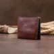 Горизонтальне портмоне в гладкій шкірі на магнітах GRANDE PELLE 11308 Коричневе