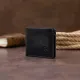 Портмоне вертикальне з круглим магнітом на два відділення GRANDE PELLE 11306 Чорне