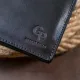 Портмоне вертикальне з круглим магнітом на два відділення GRANDE PELLE 11306 Чорне