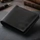 Портмоне вертикальне з круглим магнітом на два відділення GRANDE PELLE 11306 Чорне