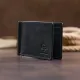 Стильний затискач для грошей без застібки GRANDE PELLE 11294 Чорний