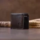 Якісне портмоне в гладкій шкірі на магнітах GRANDE PELLE 11307 Коричневе