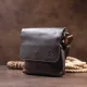 Сумка месенджер в гладкій шкірі GRANDE PELLE 11334 Шоколадна