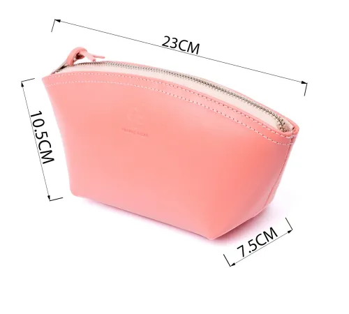 Жіноча косметичка зі шкіри Amelin GRANDE PELLE 11299 Пудровая