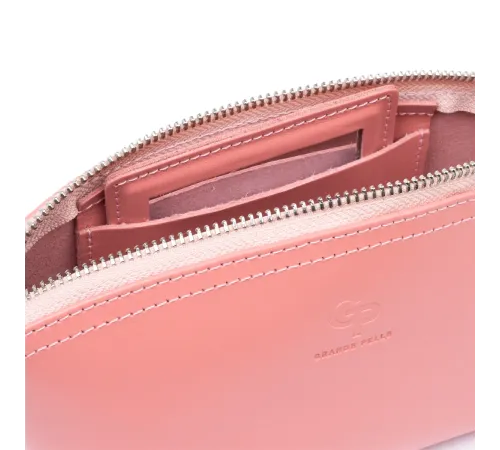 Жіноча косметичка зі шкіри Amelin GRANDE PELLE 11299 Пудровая