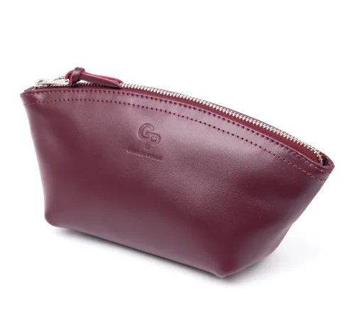 Жіноча косметичка зі шкіри Amelin GRANDE PELLE 11300 Сливова