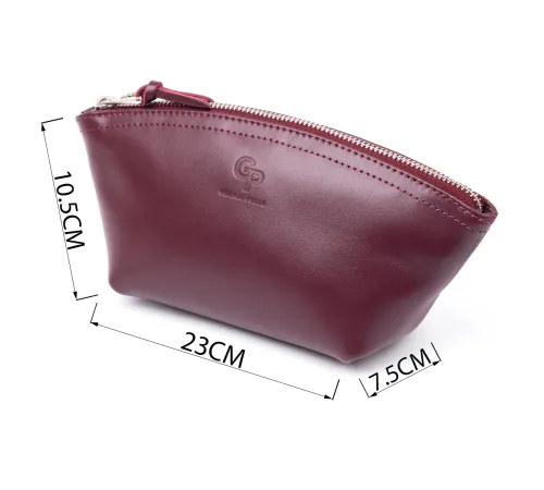 Жіноча косметичка зі шкіри Amelin GRANDE PELLE 11300 Сливова