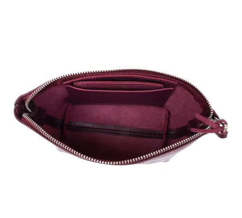 Жіноча косметичка зі шкіри Amelin GRANDE PELLE 11300 Сливова