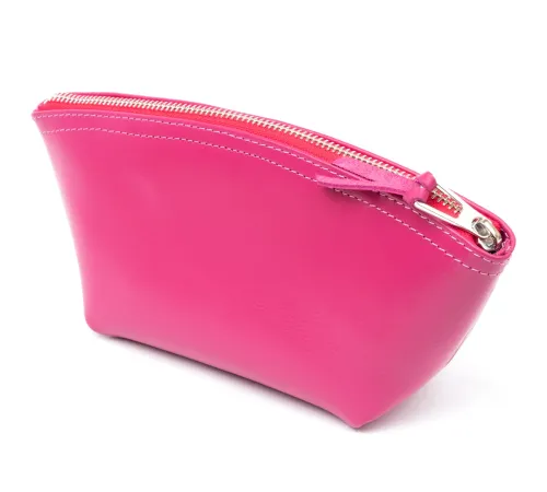 Жіноча косметичка зі шкіри Amelin GRANDE PELLE 11301 Фуксія