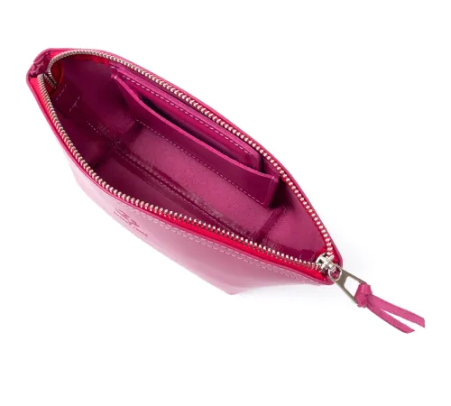 Жіноча косметичка зі шкіри Amelin GRANDE PELLE 11301 Фуксія