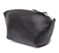 Жіноча косметичка зі шкіри Amelin GRANDE PELLE 11302 Чорна