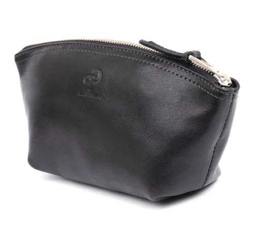 Жіноча косметичка зі шкіри Amelin GRANDE PELLE 11302 Чорна