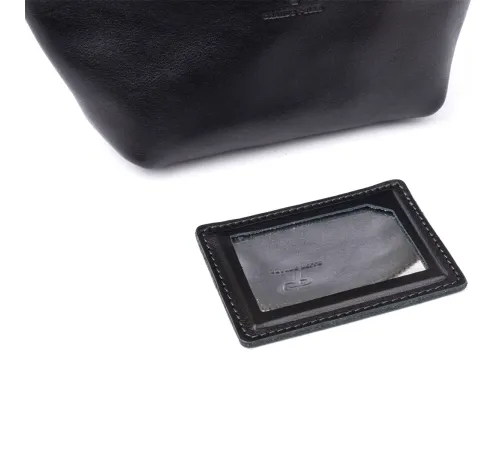 Жіноча косметичка зі шкіри Amelin GRANDE PELLE 11302 Чорна