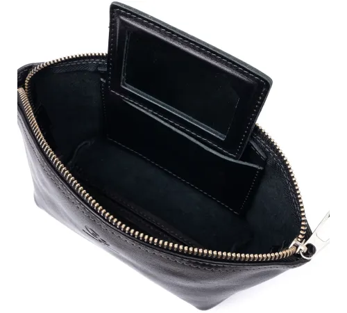 Жіноча косметичка зі шкіри Amelin GRANDE PELLE 11302 Чорна