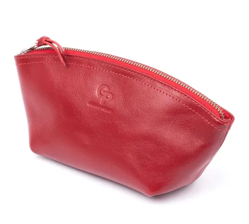Жіноча косметичка зі шкіри Amelin GRANDE PELLE 11303 Червона