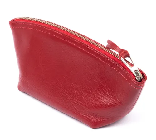 Жіноча косметичка зі шкіри Amelin GRANDE PELLE 11303 Червона