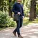 Мессенджер чоловічий вертикальний Vintage 20393 Чорний