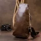 Чоловіча сумка через плече з екошкіри для документів та міста Vintage 20560 Темно Коричнева