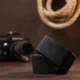 Текстильний ремінь з чорною пряжкою Vintage 20530 Чорний