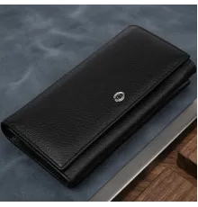 Добротний жіночий гаманець ST Leather 19375 Чорний