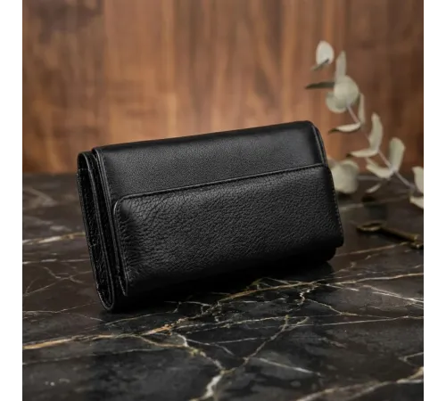 Добротний жіночий гаманець ST Leather 19375 Чорний
