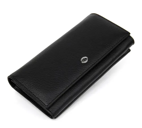Добротний жіночий гаманець ST Leather 19375 Чорний