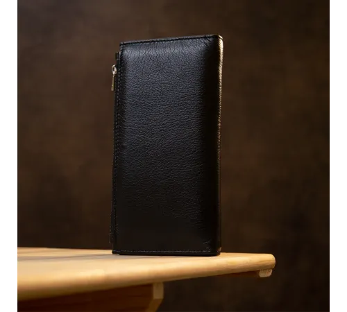 Практичний жіночий шкіряний гаманець ST Leather 19378 Чорний