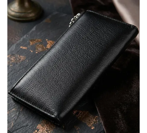 Практичний жіночий шкіряний гаманець ST Leather 19378 Чорний