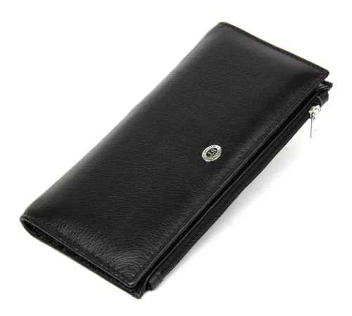 Практичний жіночий шкіряний гаманець ST Leather 19378 Чорний