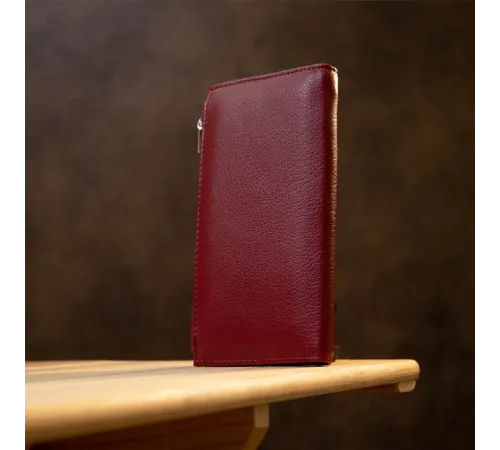 Стильний шкіряний гаманець для жінок ST Leather 19380 Темно-червоний