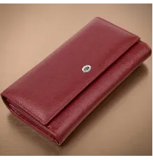 Сучасний гаманець для жінок ST Leather 19392 Темно-червоний