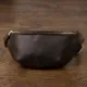 Бананка в матовій шкірі GRANDE PELLE 11154 Коричнева